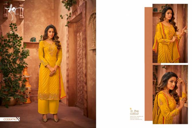Classic Brasso By Radha 741-746 Wedding Salwar Suit Catalog
